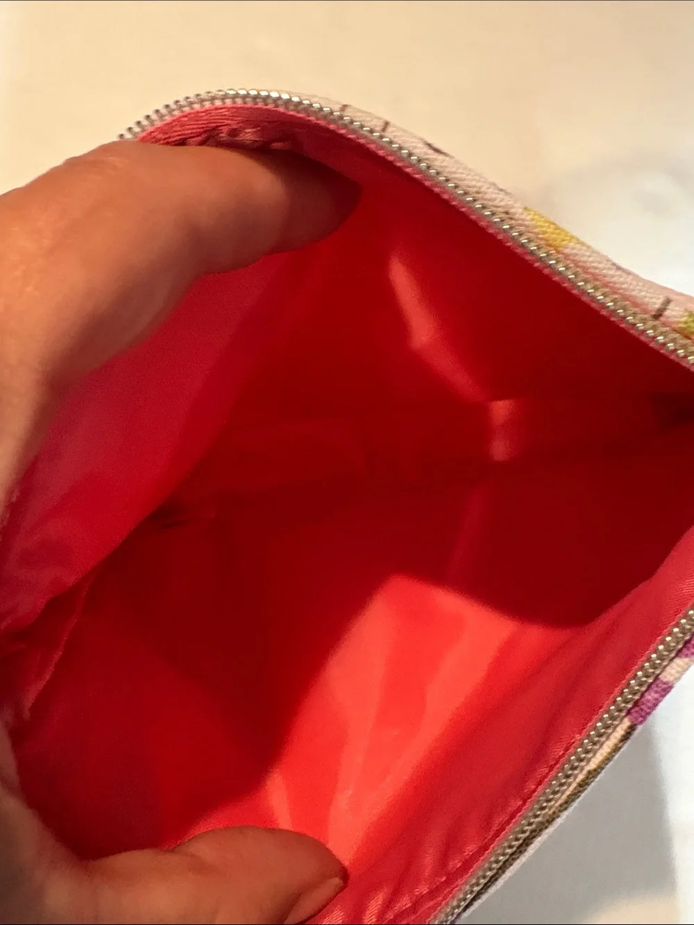 Estee Lauder Light Pink Cosmetic Pouch with Gold Zipper